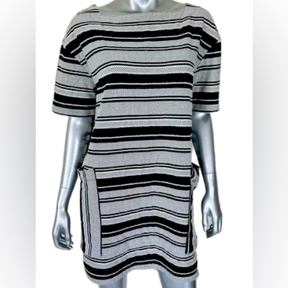 Zara Dresses & Skirts - Zara Trafaluc Collection Black And White Striped Dress Size L